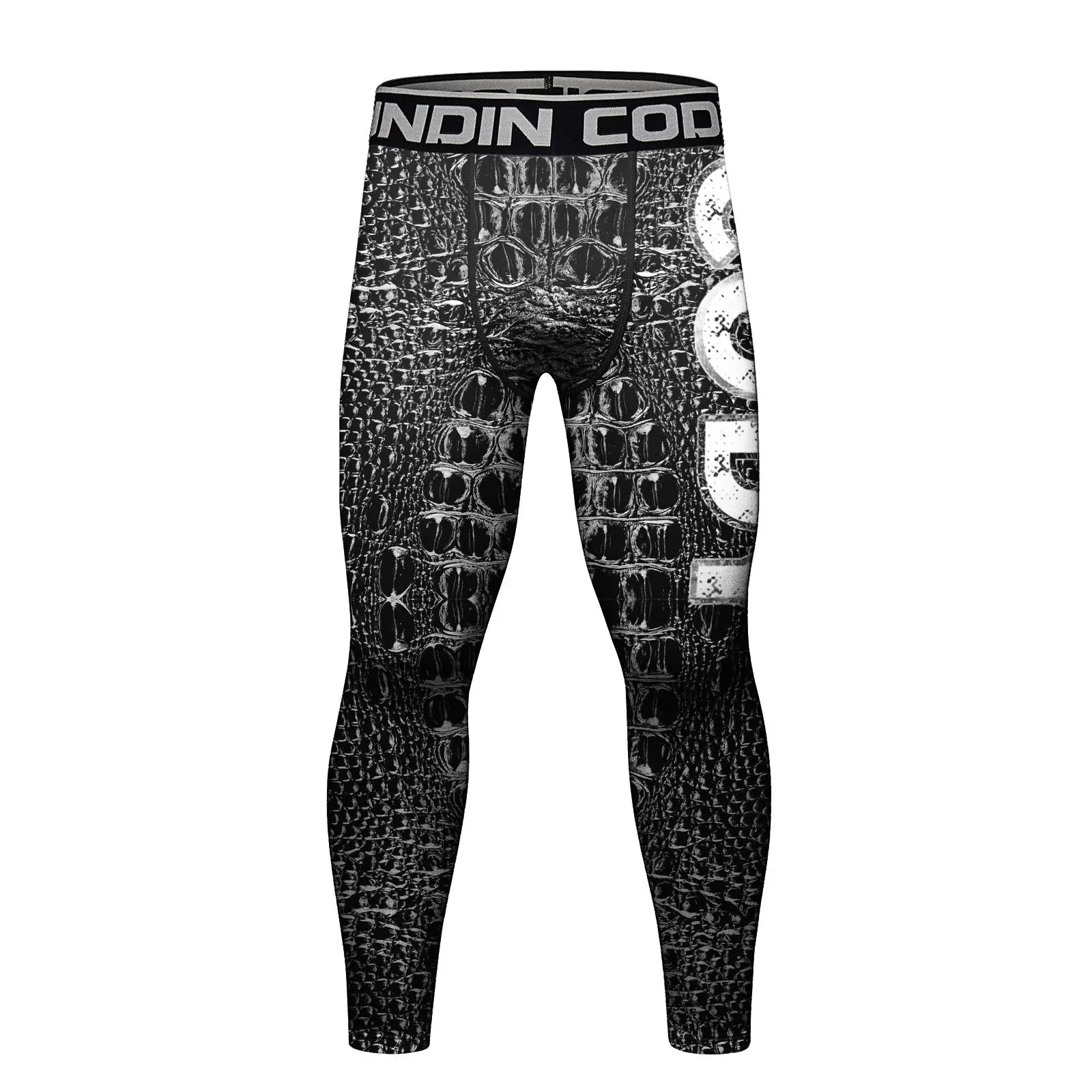 Men's Skinny Fit Compression Tights, All-Season Polyester Spandex Base Layer, Lightweight with 4-Way Stretch for Gym & Running