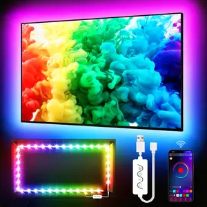 LED Lights for TV, 9.84ft TV led Backlight for 32-43 Inch TVs RGB TV Backlight Behind Music Sync Bluetooth APP & Button Control TV LED Strip Lights USB Powered for Bedroom/Gaming