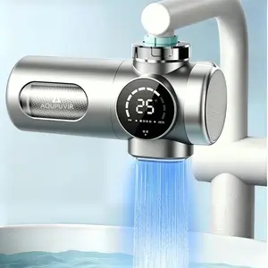 AQUPUVIR Sink water filter with LED display, smart digital faucet water filter, kitchen and bathroom water filter  LED Display Sink Water Filter