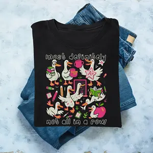 Teacher Sweatshirt Shirt, Funny Goose Back to School Tee, Ducks In a Row Shirt, Silly Goose Teacher Club, Elementary PreK Teacher Gift