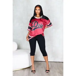 Drip Oversized Football Jersey Top