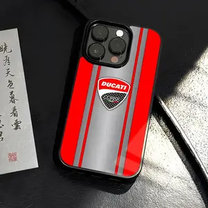 Motorcycle Ducati logo Phone Case PC+TPU for iPhone 15 16 17ProMax 16 14 13 12 11 Pro Xs Max Mini Xr X Plus Cover