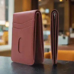 Men's Leather Front Pocket Wallet with RFID SECURE Technology with Hidden Pocket