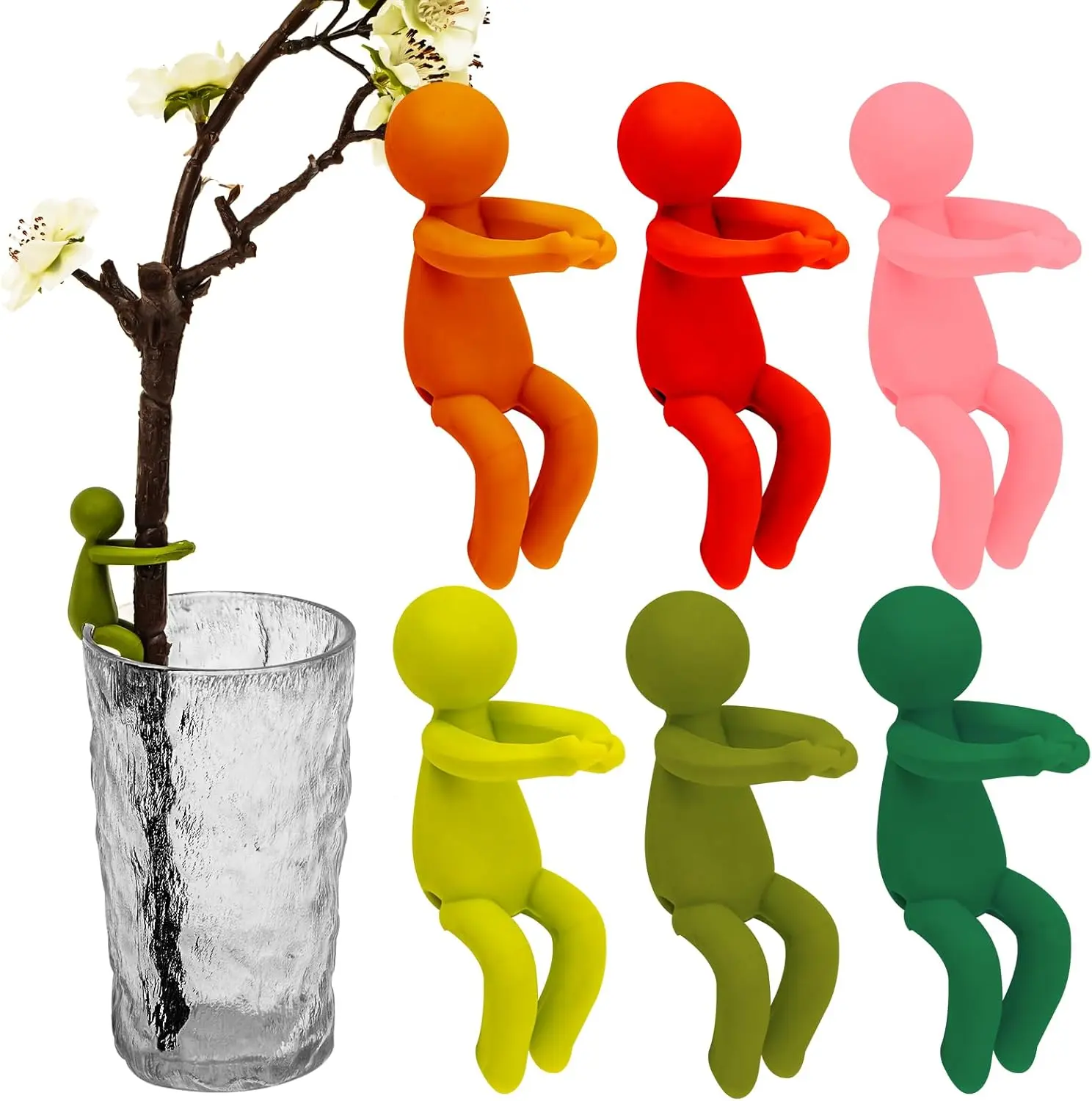 6-Piece Plant Propagation Cuttings Holder - Cute Hug-Form Strapping Tool, Plant Holders for Indoor Garden Shoots, Sprouts Growth Support