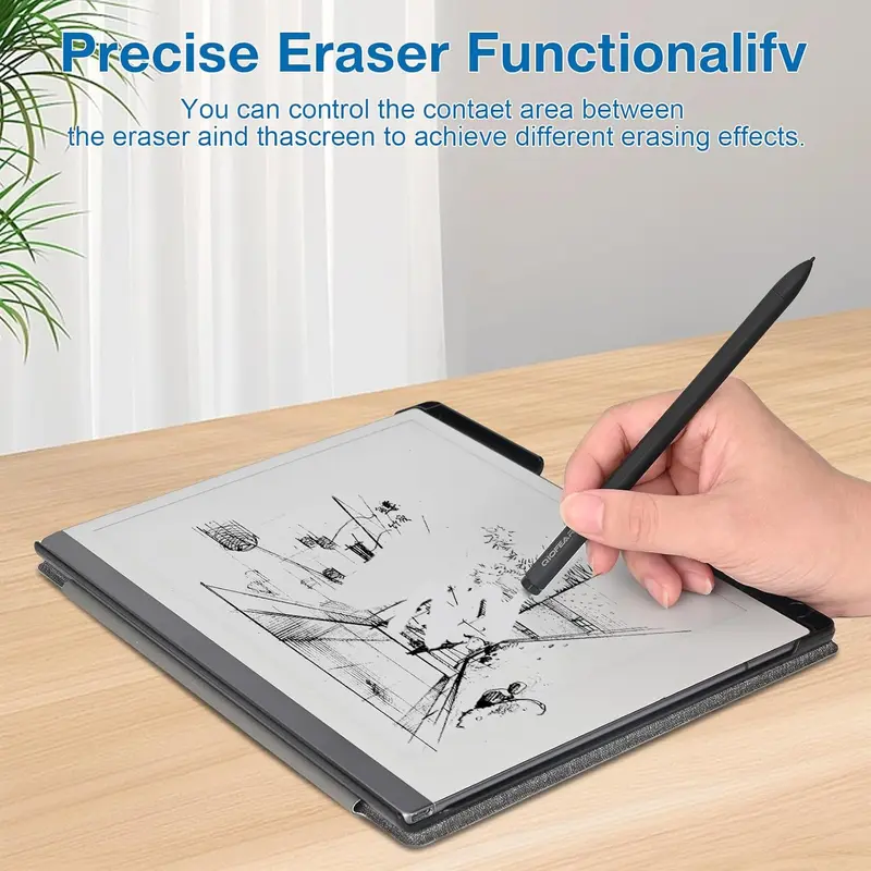 EMR Stylus for Remarkable 2 Pen,with Eraser,4096 Pressure Sensitivity and Tilt Support+ 2 Tips,Replacement Pen for 2020 Remarkable 2 Marker Plus