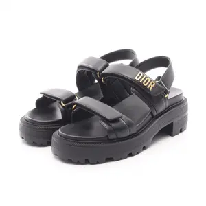 Pre-owned Dior Others Small Leather Goods DIORACT Leather Platform Sandals