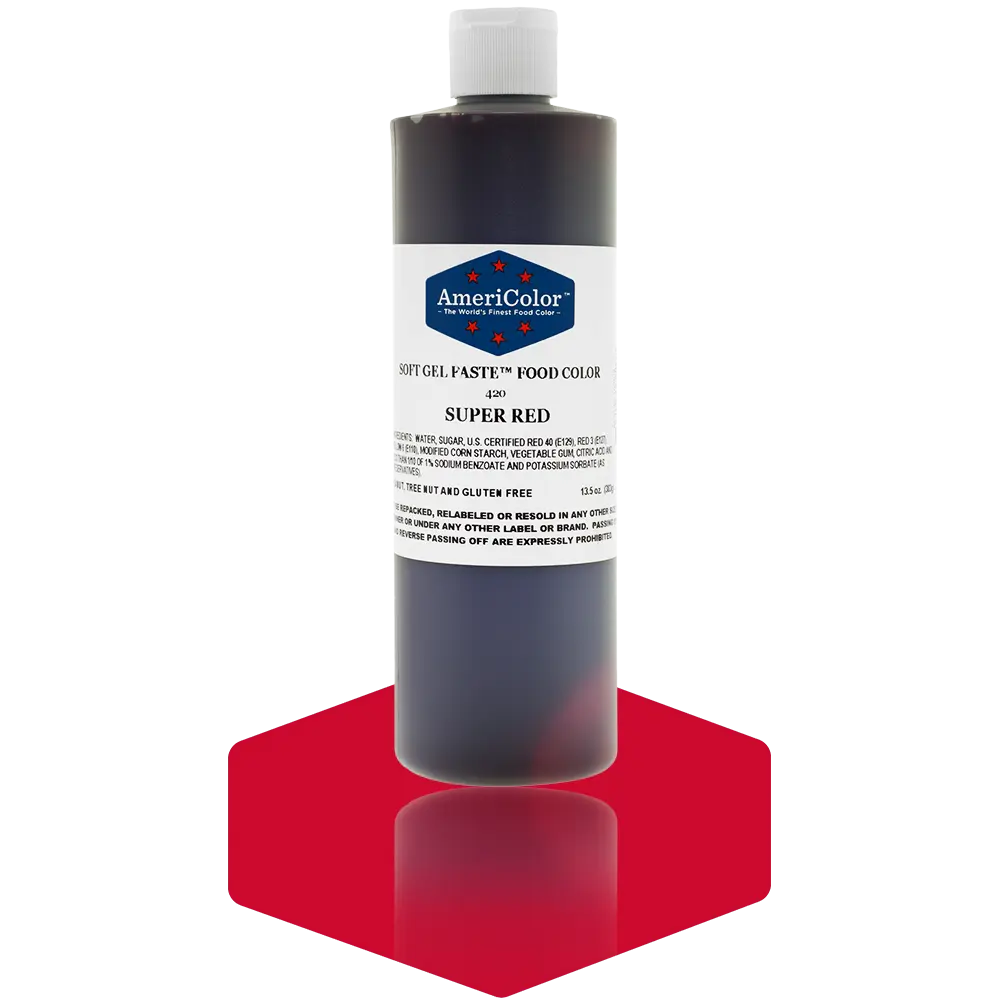 AmeriColor, Super Red, 13.5 Ounce, Soft Gel Paste Food Color