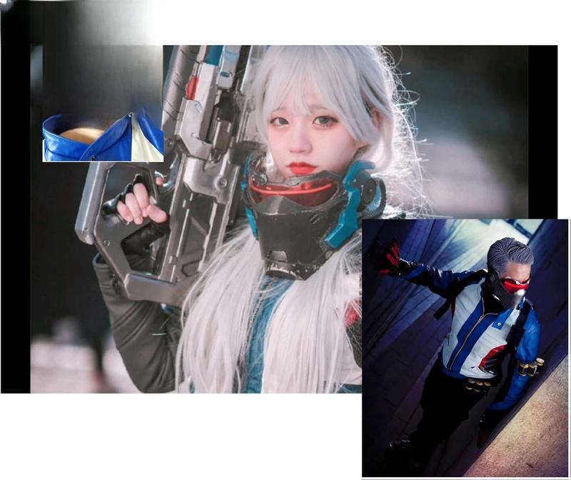 Soldier 76 AIR VENTS Mask OW Jack Helmet Morrison Game Cosplay Prop (NO luminous light)