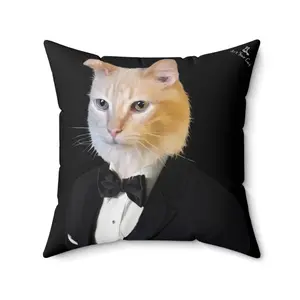 Custom Cat Throw Pillow - The Tuxedo