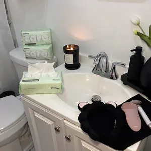 [N] Unifree Disposable Face Towels, Soft, Absorbent, Single Use, Comfortable Skincare Dry Wipes, Biodegradable Towelette Boxes, valentines gift