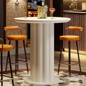 Tribesigns 39" H Bar Table With Roman Pillar Base, Wood Dining High Top, Counter Height Pub Table for Small Spaces Tribesigns 39" H Bar Table With Roman Pillar Base, Wood Dining High Top, Counter Height Pub Table for Small Spaces
