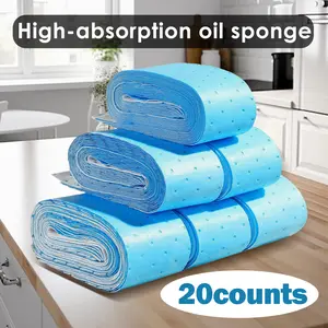 20 Counts Disposable Kitchen Range Hood Oil Filter Paper, Range Hood Oil-absorbing Cotton, Non-Woven Cooker Hood Extractor Fan Filter for Hood Maintenance