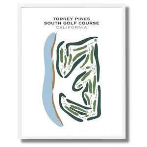Torrey Pines South Course, California - Printed Golf Courses Decor Poster Decoration Frames