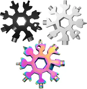 3 Pack Snowflake 18-in-1 Multi Tool, Stainless Steel Snowflake Bottle Opener/Flat Phillips  Kit/Wrench, Durable and Portable to Take
