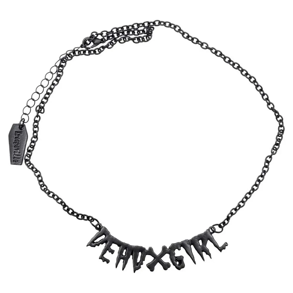 Dead Girl Text Necklace Jewelry