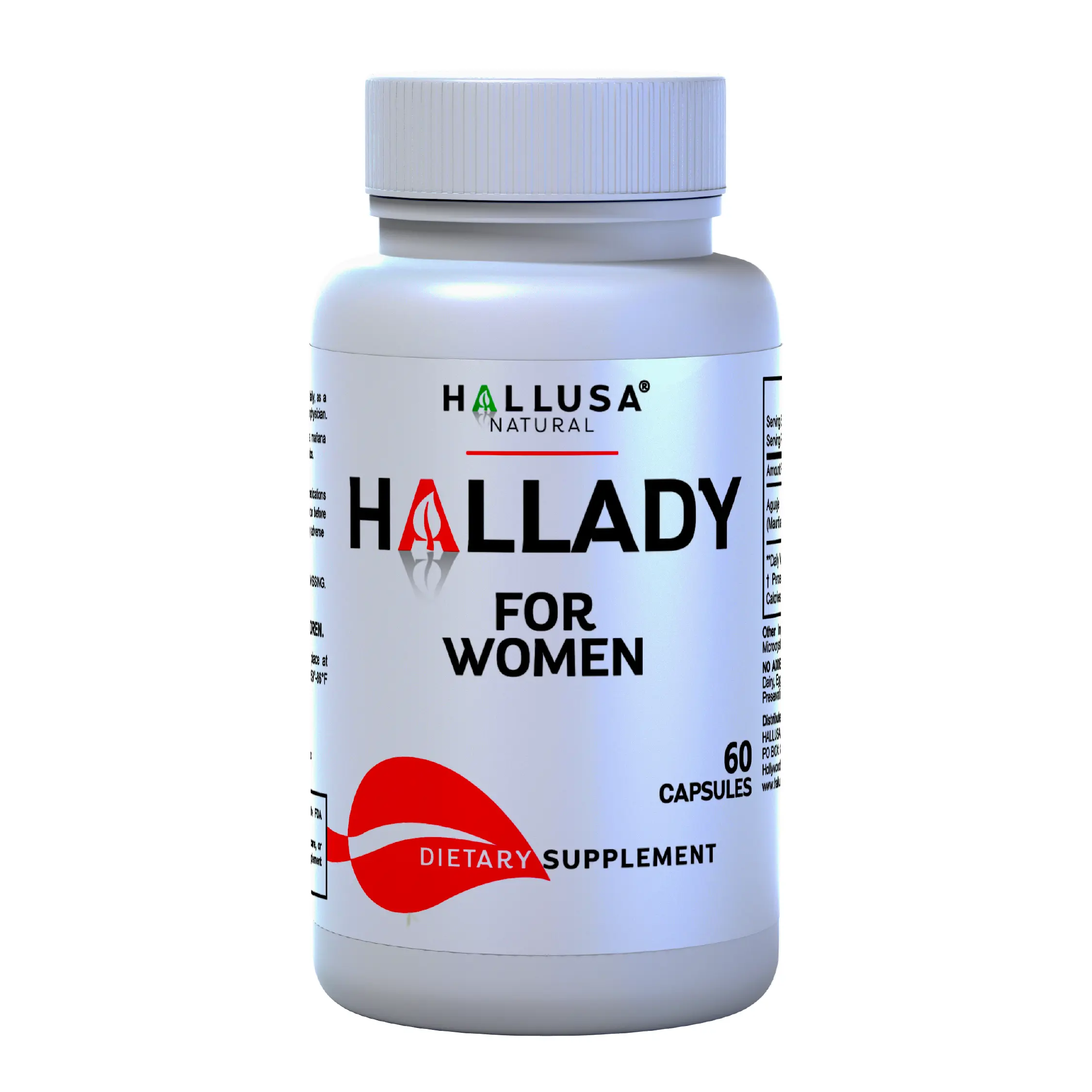 HALLUSA NATURAL HALLADY Aguaje Curves Women's Healthcare Capsules - 60-Count, 1000mg Extra Strength Herbal Multi-Ingredient Dietary Supplements with Natural Ingredients & Essential Vitamins for Women
