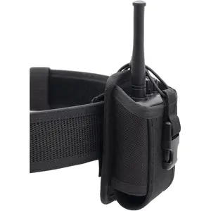 L-PCS010  Universal Radio Pouch MOLLE Compact Tactical Radio Holster Holder for Duty Belt MOLLE Vest Walkie Talkies Case Carrier Nylon Carry Bag for Police LE Security Safety Firefighter Rescue Outdoor