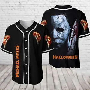 Halloween Michael Myers Jersey Shirt, Halloween Movie Baseball Jersey, Scary Horror Shirt