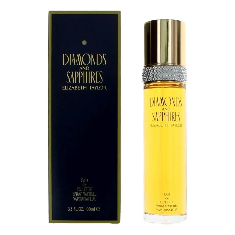 Women's Diamond & Sapphire Elizabeth Taylor EDT Perfume Spray, Authentic Designer Women's Fragrance with Spray Device, 3.3 oz for Dating