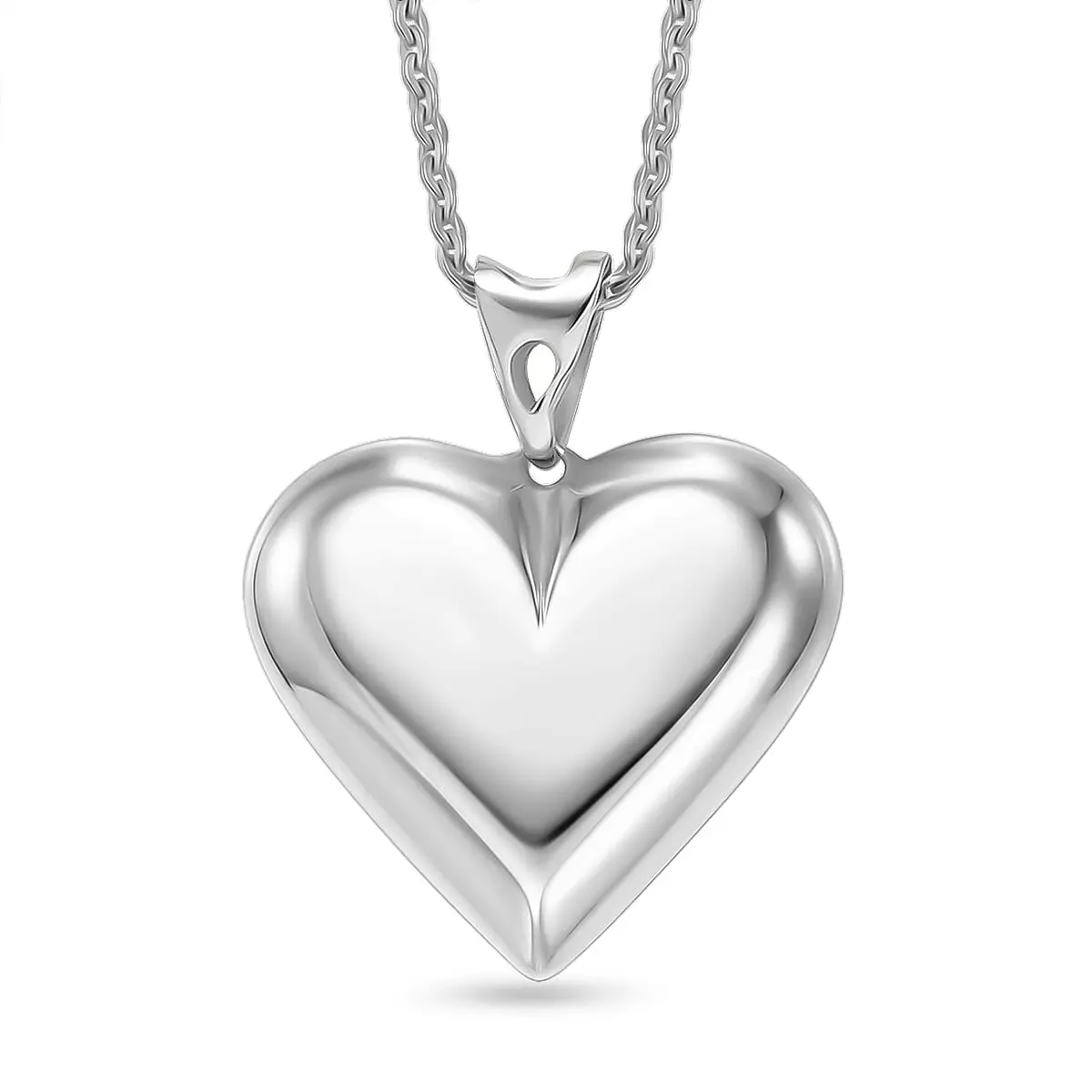 Heart Pendant Necklace in 950 Platinum 2.70 Grams 20 Inches