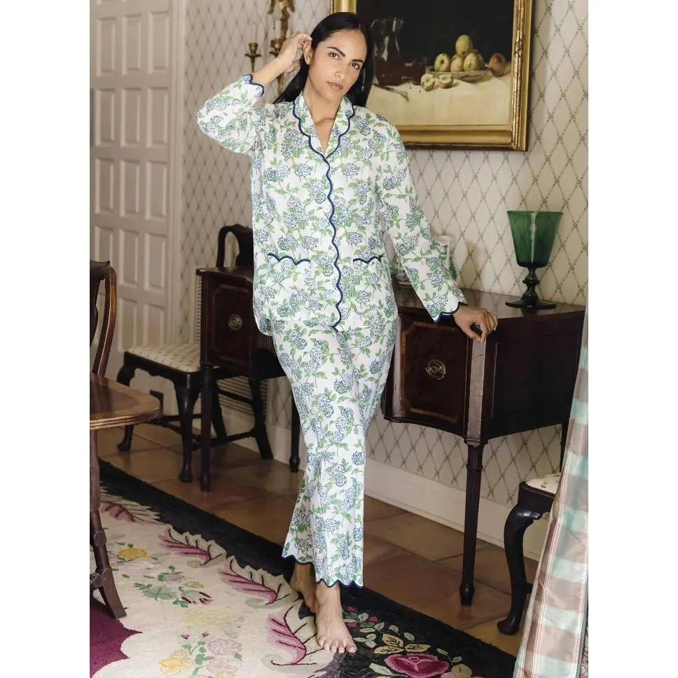 Hydrangea Pajamas with Scalloping