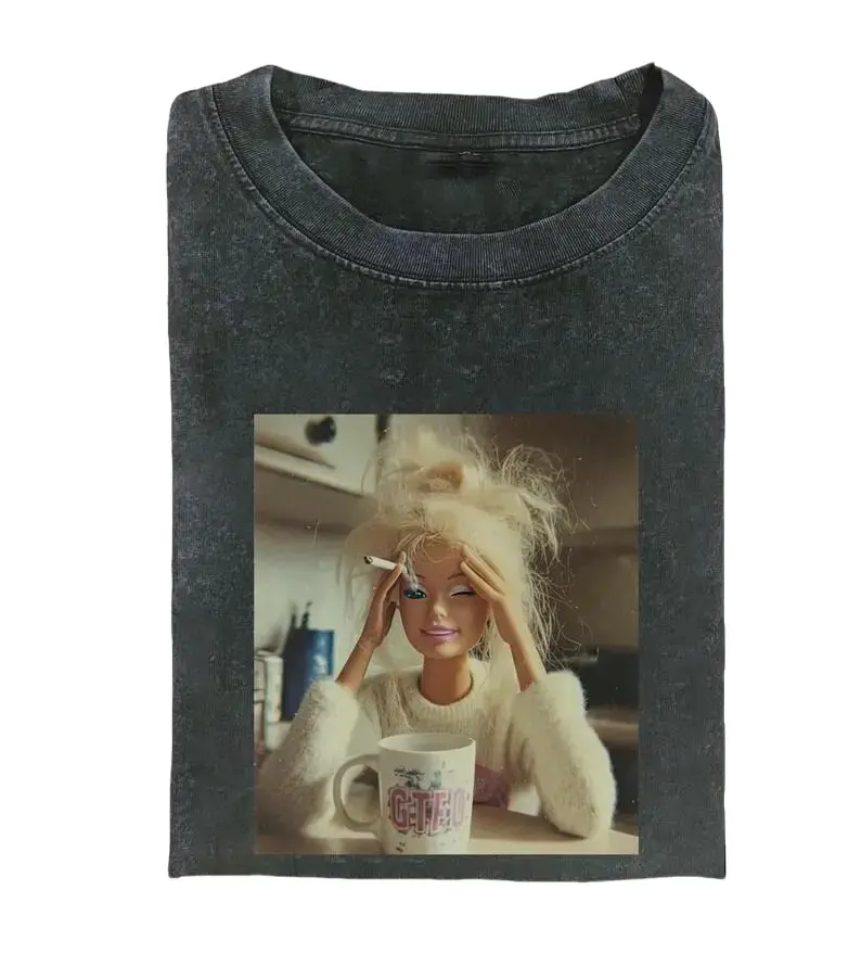 Vintage 90s Distressed Doll Meme Shirt, Sarcastic Graphic Tee