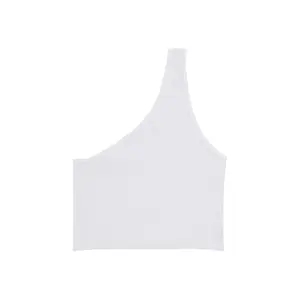 Talentless Womenswear Asymmetrical Crop Tank Top - One-Shoulder Modal Rib Tank with Stretch, Chic Asymmetrical Neckline, and Durable Fabric
