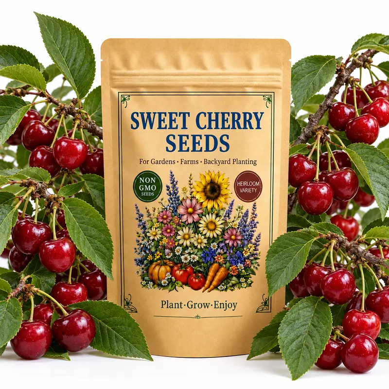 30 Sweet Cherry Seeds for Planting, Prunus avium Fruit Tree for Home Gardens