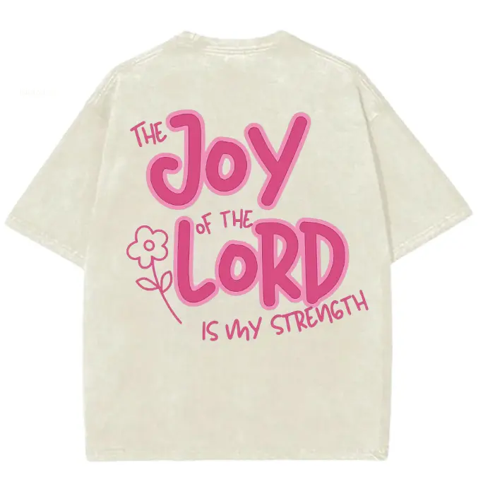 The Joy Of The Lord Is My Strength Shirt, Christian t shirts, Unisex Graphic Cotton Tops Memorial Graphic Tee, Top Womenswear