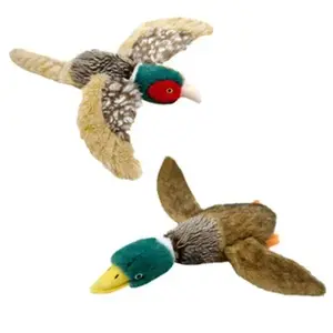 Pet toy simulation wild chicken&duck plush toy chewing squeaking interactive toy