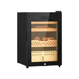 VEVOR Electric Humidor, 60L, 350 Counts Electric Cigar Humidor Cabinet with Compressor Cooling, Constant Humidity & Temperature Control, Spanish Cedar Wood Shelves & Drawers, 3 Layers, for Household