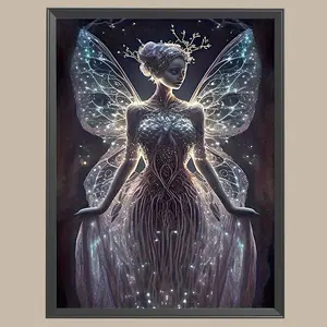 5D Diamond Arts Colorful Painting Kit, 1 Set Fairy Pattern DIY Diamond Arts Colorful Painting without Frame, Handmade Art Crafts for Home Decor