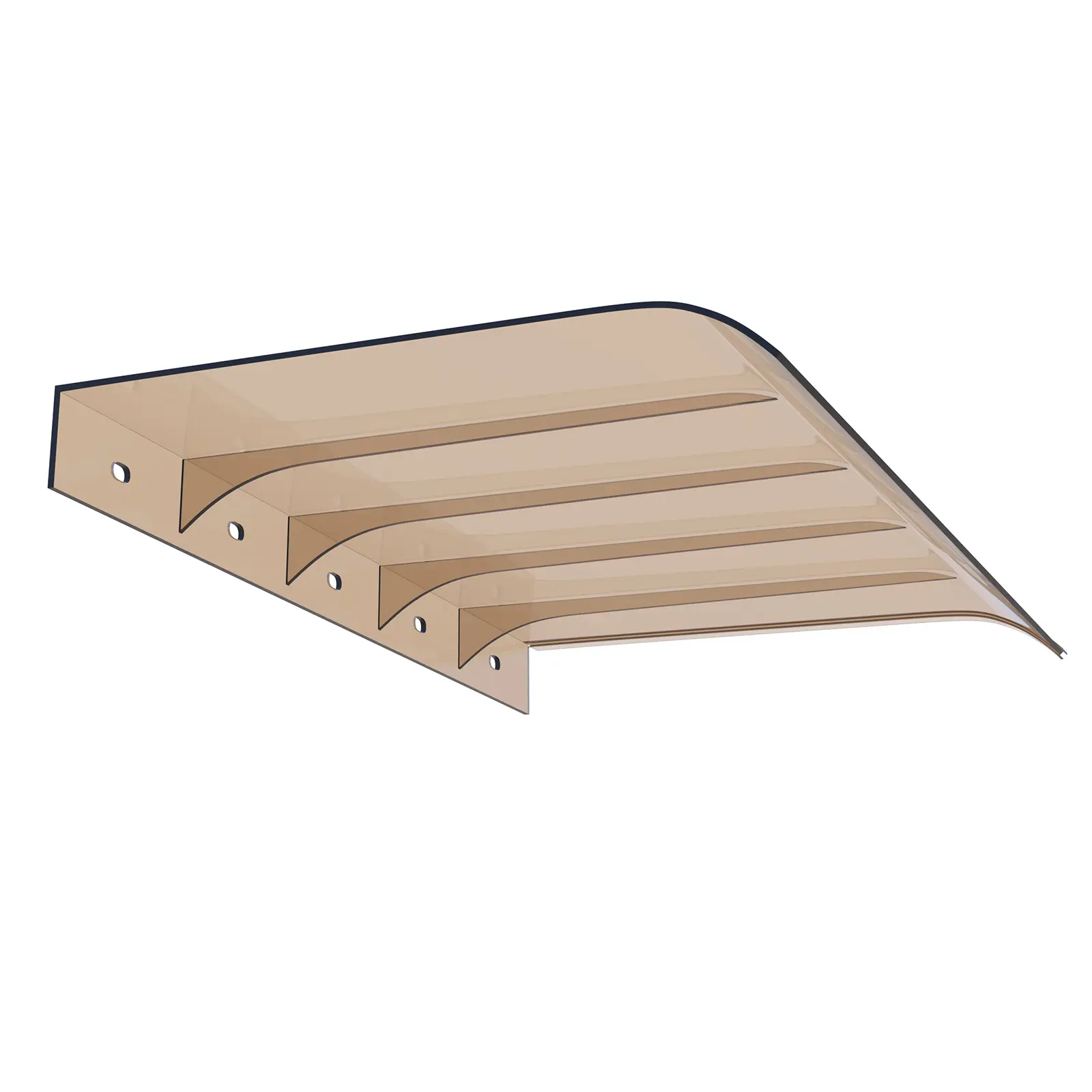 Door Window Awning Shatterproof Polycarbonate PC Rain Canopy Good Light Transmission Rain Snow Sun Protection Blocks 90% UV & Heat