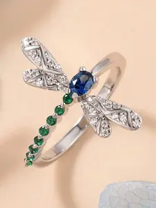 1 PC Pretty Cubic Zirconia Ring For Women For Wedding Engagement Party Jewelry Valentine's Day Gift Beautiful Rings