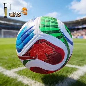 2026 Official Size 5 Heat Sealed Soccer Ball, Football Balls, Durable Non-Slip PU Material, Ideal Gift for Friends & Family, Perfect for Adult Matches Football training ball Personalized soccer ball Indoor soccer ball Youth training Sports gift ideas