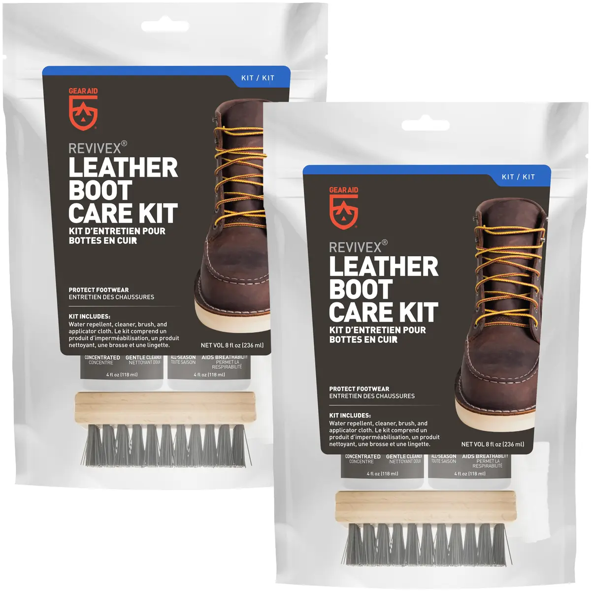 Gear Aid Revivex Leather Boot Care Kit - 2-Pack