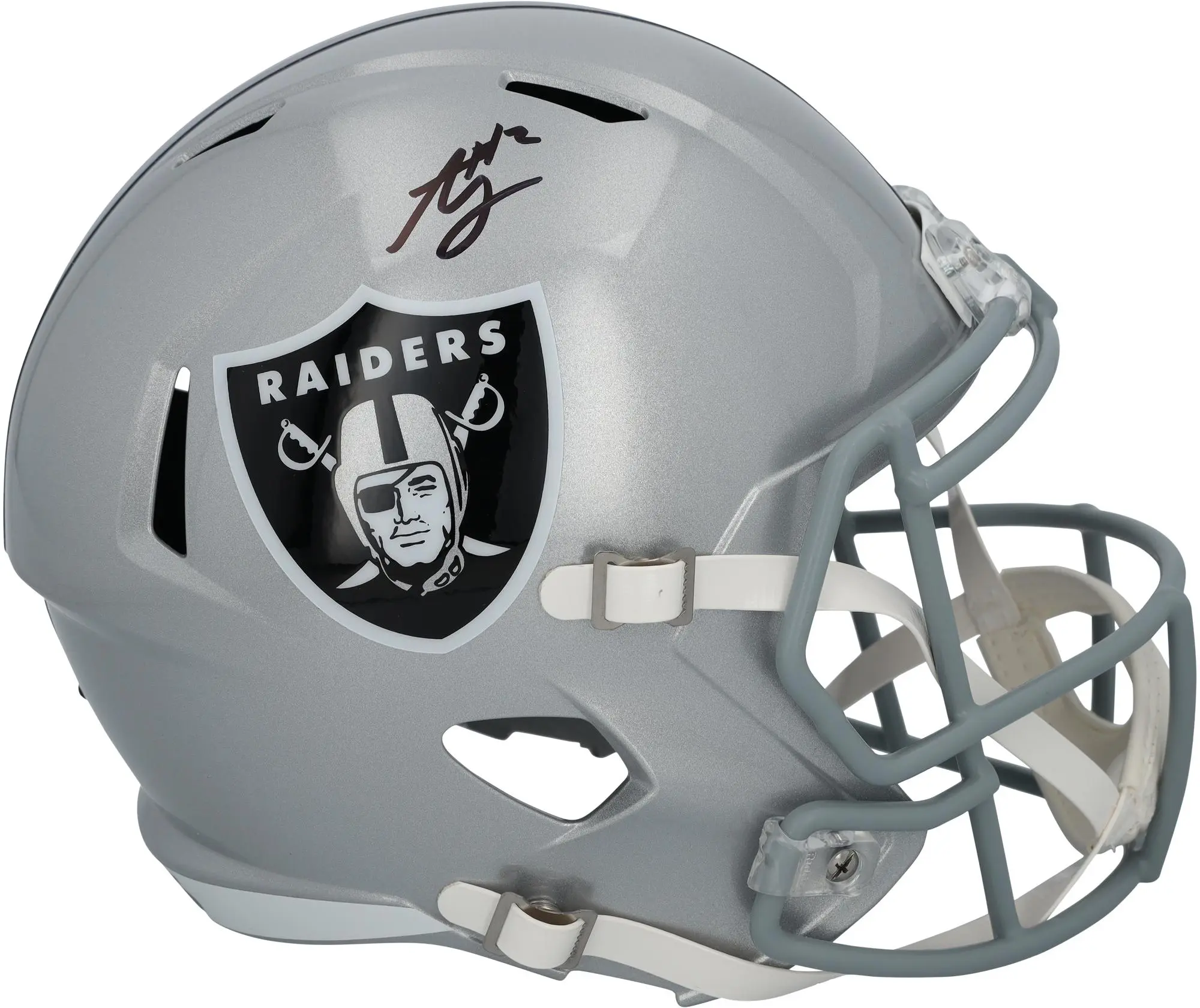 Ashton Jeanty Las Vegas Raiders Autographed Riddell Speed Replica Helmet - Fanatics Authentic Certified