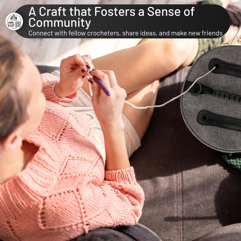 MOMOTOYS Beginner Crochet Kit w/ 130 Page Book, Crochet Yarn Set, Crochet Hook Kit & Crochet Needle Kit - Crocheting Kits for Beginners, Adults & Kids