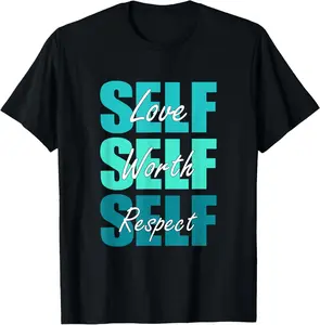 100% Cotton Light Teal Aqua Self-ish X3 Light Teal Aqua Color Graphic T-Shirt