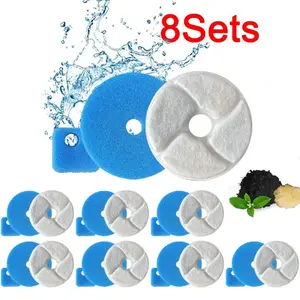 Cat Water Fountain Filter Replacement, 8 Sets Pet Auto Drinking Feeder Filter Replacement, Pet Feeding Supplies Accessories, Automatic Water Feeder