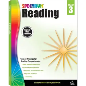 Spectrum Reading Comprehension Grade 3 Workbook, Ages 8 to 9, Third Grade Reading Comprehension Workbook, Fiction and Nonfiction Passages, Identifying Story Structure and Main Ideas - 160 Pages Paperback – August 15, 2014