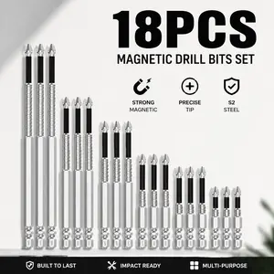 K5 Anti Slip Impact Driver Bit Set Magnetic Screwdriver Bits High-Magnetic Anti Slip Drill Bits for Power Tools Strong Durability for DIY Home Repair & Woodworking Projects