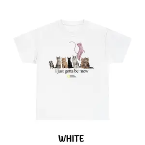I Just Gotta Be Mew T-Shirt, National Geographic Shirt, Graphic Tees, Surfs Up Graphic Tee, Men's Wear Flash Sale, Vintage T Shirts, Cute Animal Meme Shirt, Unisex Cotton Casual Streetwear