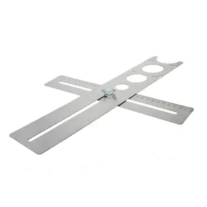 Stainless Steel Ceramic Tile Hole Locator Floor Drilling Guide Finder Gauge for Accurate Positioning of Wood and Plastic Drilling 1pcs
