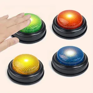 Game Buzzer with Light & Sound, 1/2/4/8pcs Random Color Desktop Quick Answer Game Programs for Children and Adults, Can Be Used for Training Pets