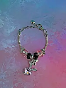 Midnight Bunny Charm Bracelet