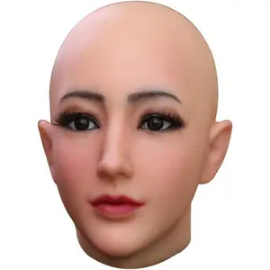 Female Mask Realistic  with Makeup for Crossdressing  Halloween