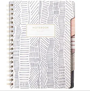 Fringe Studio Large Tab Notebook,Tribal Lines, Flexible Paperback Cover, College Ruled, 5 Subject/Die-Cut Dividers, 7.25" X 10", 180 Lined Pages (343007), Multicolor