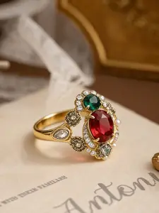 Vintage Light Luxury Style Colored Diamond Ring for Women Daily Commuting Vacation Date Gift Exquisite Jewelry