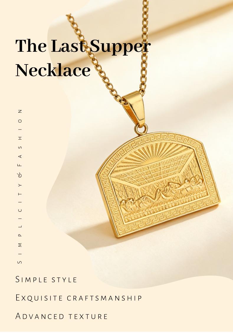 The Last Supper: Unisex Stainless Steel Hip-Hop Retro Necklace—Perfect for Holidays, Dates, and Anniversaries